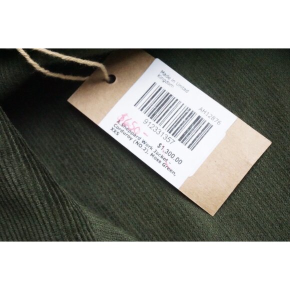 Anderson Sheppard Work Jacket Corduroy Coat Moss Green Sz XXS Brand New - Picture 7 of 8